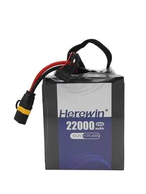 comprare Soft Pack Batteria per droni UAV 53.2V Herewin 14S 22000MAH AI Drone per aeromobili LFP LIPO Batteria agricola fabbricazione online