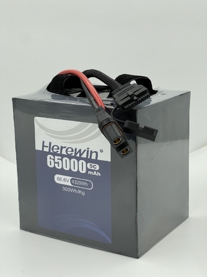 comprare Herewin Batteria a stato semi-solido 18S 66.6V 65000mAh Una fonte di alimentazione di lunga durata con tensione nominale di 66.6V fabbricazione online