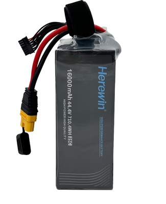 16000mAh 12S 44.4V 25C LiPo Poch Cell Batteria Herewin Batteria UAV