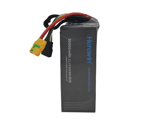 6S1P 30000mAh Lipo Poch Cells Battery Pack 22.2V Herewin Battery