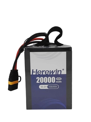 Drone Lipo Batteria Herewin 20000mAh 53.2 V Soft Pack Drone Agri UAV Batteria Pack