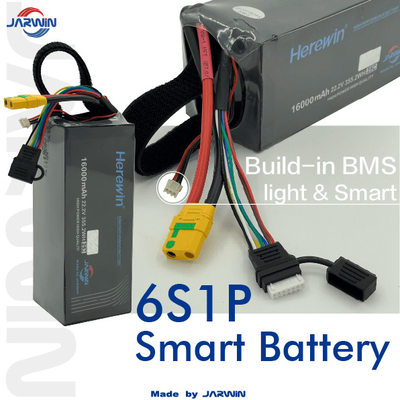 Herewin 22.2V 6s 16000mah Lipo Smart Drone Batteria Soft Pack Batteria Drone 2,2 kg
